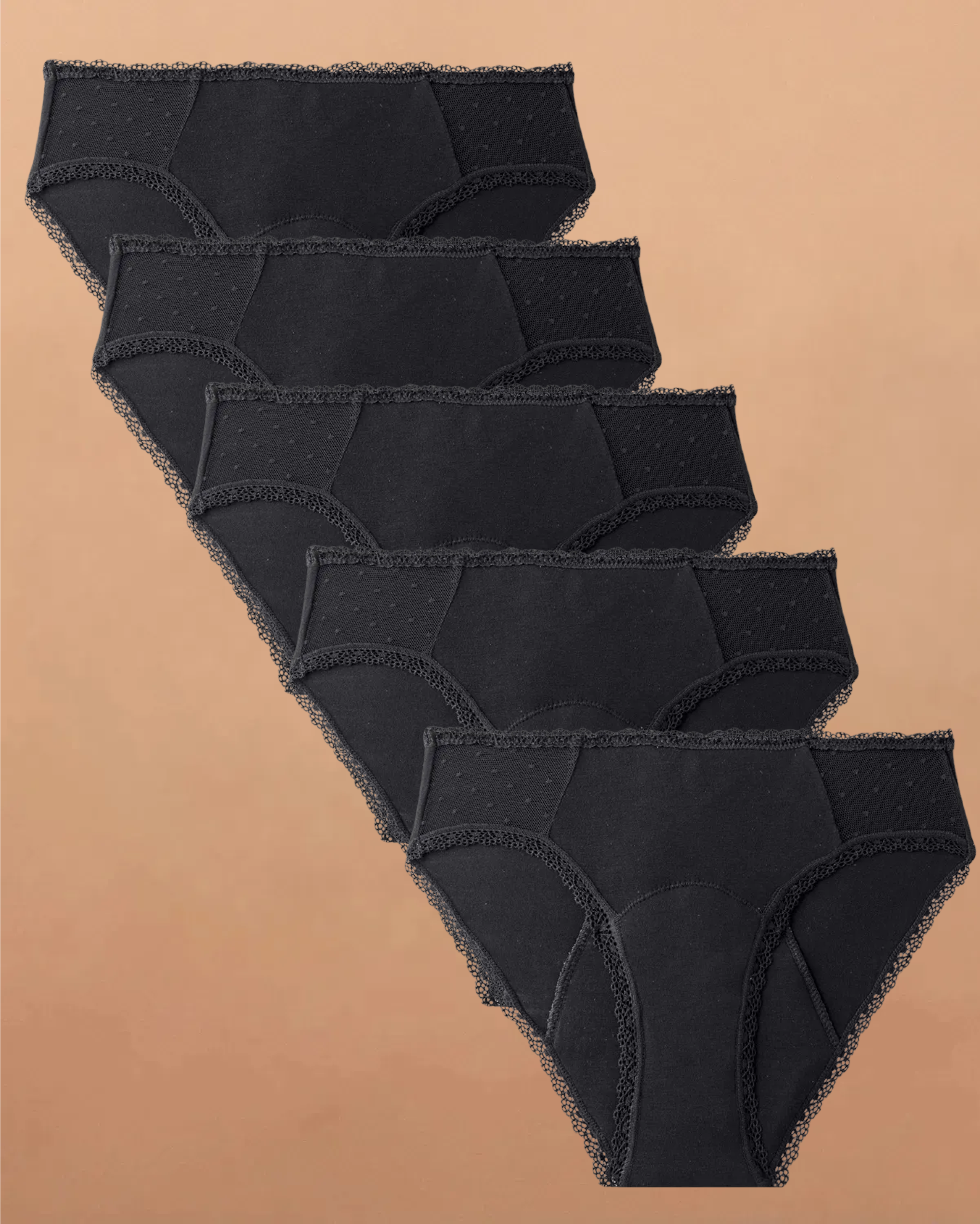 Still Her Silhouette™ Side Lace Leakproof Underwear (5-pack)